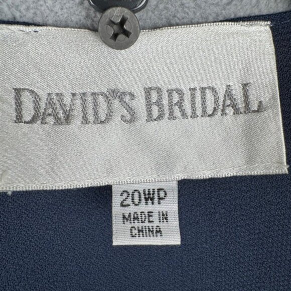 David's Bridal 2 Piece Navy Blue Beaded Mother of the Bride Dress 20WP - Picture 2 of 11